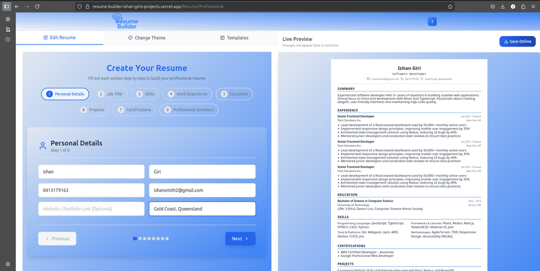 AI-Powered Resume Builder - Image 1